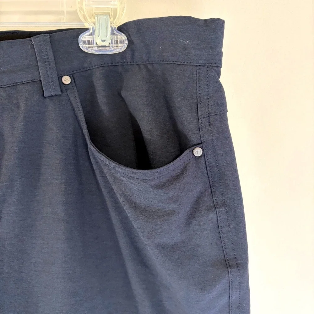 Greg‎ Norman Shark Mens Navy Blue 5-Pocket Golf Pants 36x30 Stretch Performance